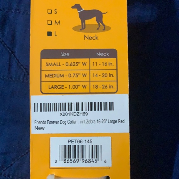 (L) Friends Forever Pattern Dog Collar - Picture 5 of 5